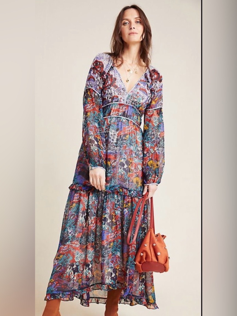 Anthropologie Maeve Annabella Maxi Dress